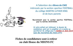 section sportive FOOTBALL  